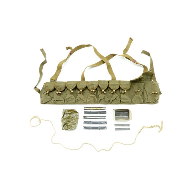 CHINESE SKS CHEST BANDOLIER AND ASSORTED STRIPPER CLIPS LOT