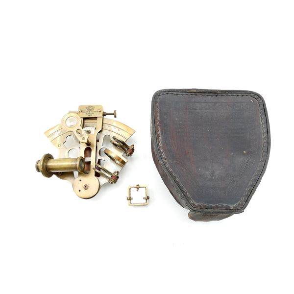 KELVIN AND HUGES SEXTANT WITH CARRIER CASE