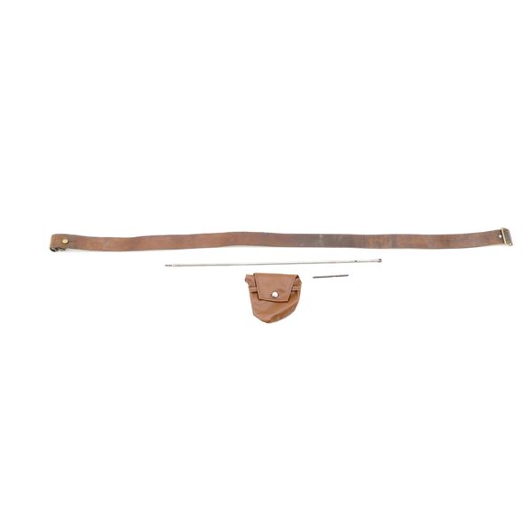 ASSORTED MILITARY CLEANING ROD, SLING, POUCH, ETC. LOT