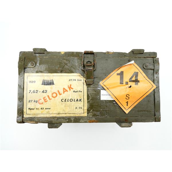 CZECH MILITARY WOODEN AMMO CRATE