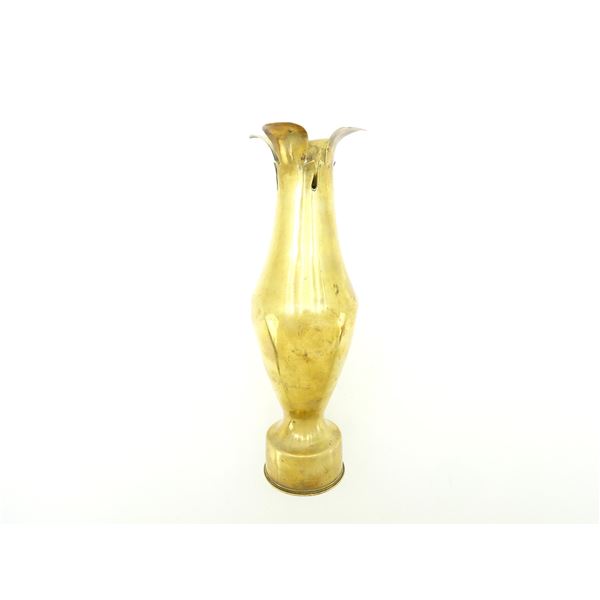 WWI FRENCH MILITARY 75MM SHELL CASING TRENCH ART VASE