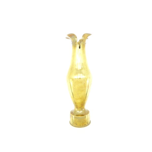 WWI FRENCH MILITARY 75MM SHELL CASING TRENCH ART VASE