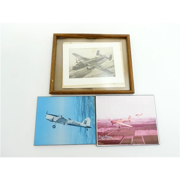 ASSORTED RCAF AIRCRAFT MOUNTED / FRAMED PHOTOS LOT