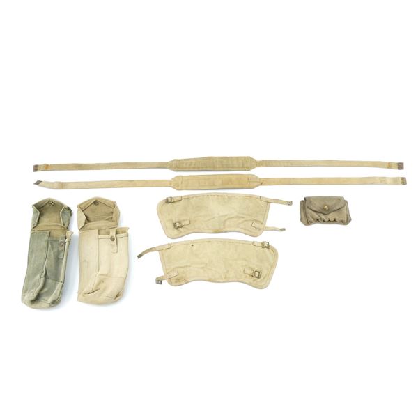 ASSORTED WWII BRITISH TAN P37 WEBBING LOT