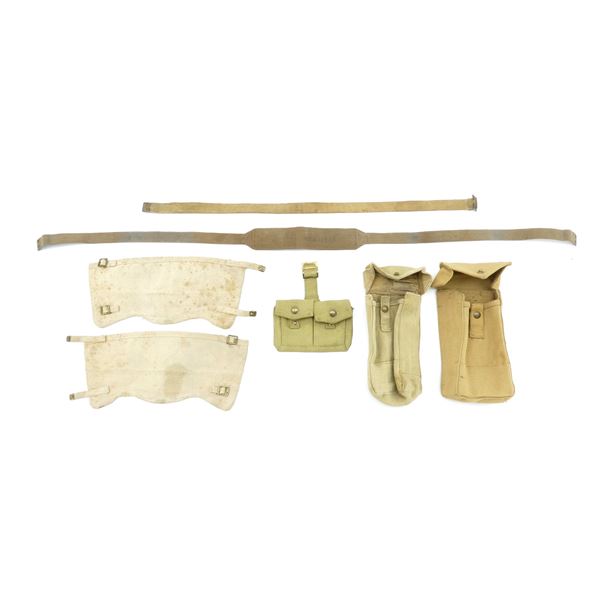 ASSORTED WWII CANADIAN / BRITISH TAN P37 WEBBING LOT