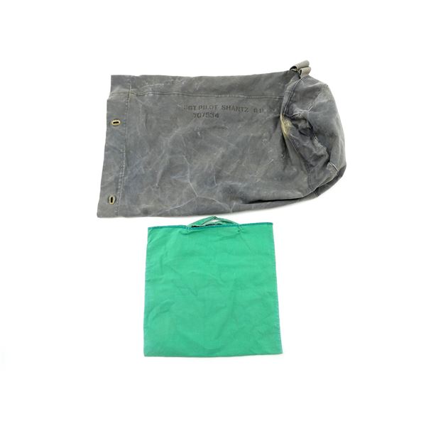 RCAF BLUE CANVAS DUFFLE BAG, ETC. LOT