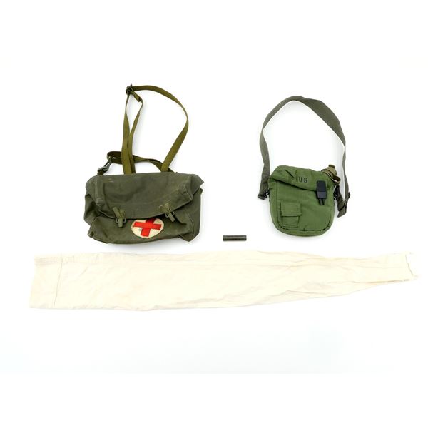 ASSORTED MILITARY WEBBING / POUCHES, ETC. LOT