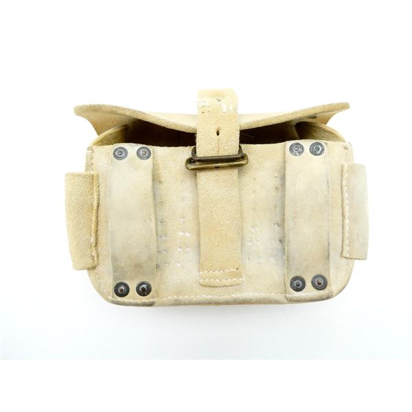BRITISH 1888 WHITE BUFF LEATHER AMMO POUCH