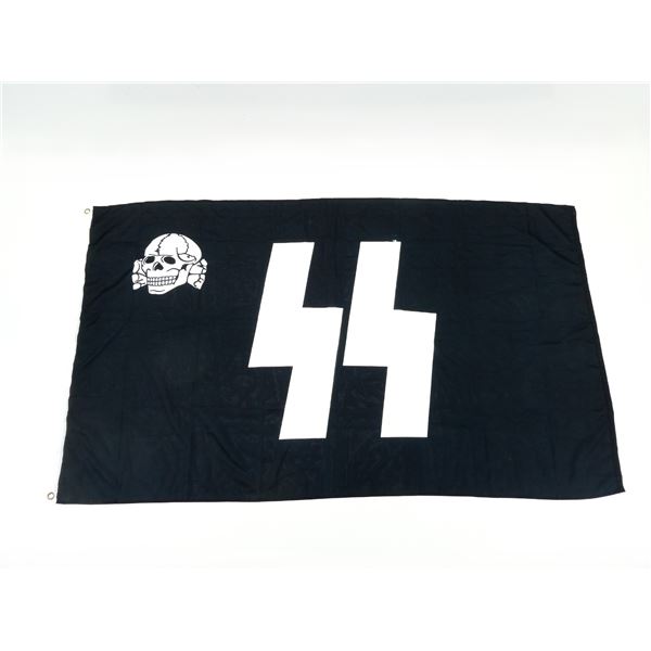 REPRODUCTION WWII GERMAN SS TOTENKOPF FLAG