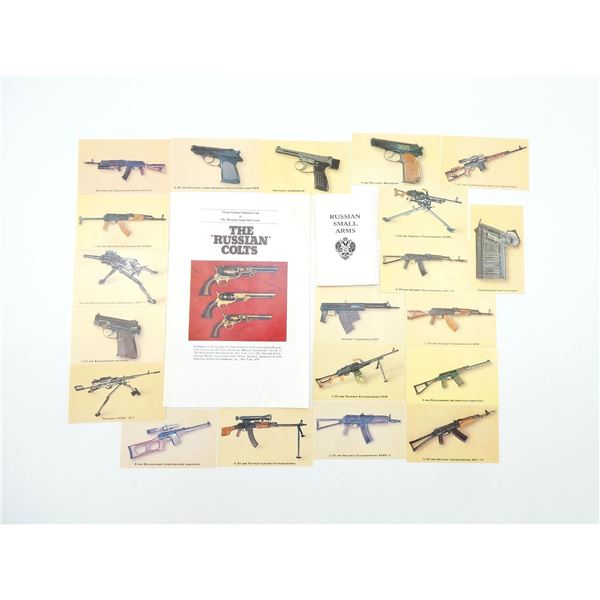 "THE RUSSIAN COLTS" AND "RUSSIAN SMALL ARMS" BOOKLET / CARDS LOT
