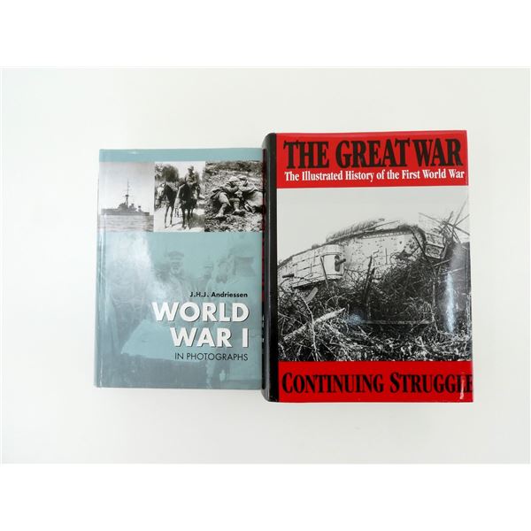 "THE GREAT WAR" AND "WORLD WAR I IN PHOTOGRAPHS" BOOK LOT