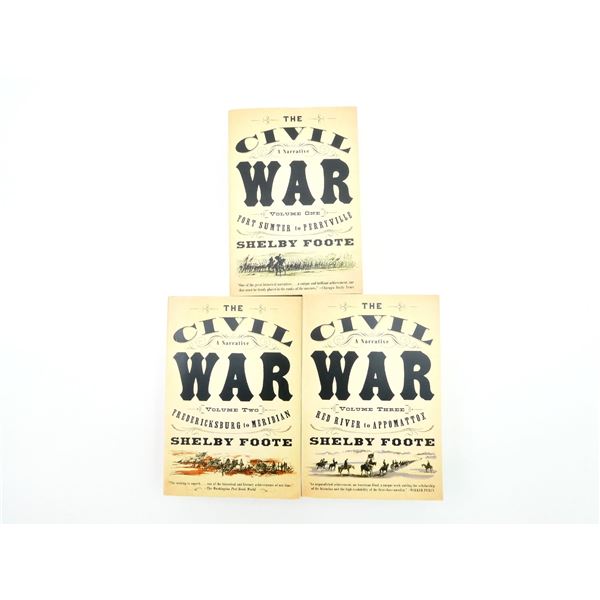 "THE CIVIL WAR, A NARRATIVE" THREE VOLUME BOOK SET