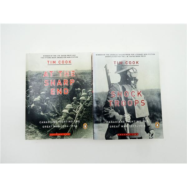 "AT THE SHARP END" AND "SHOCK TROOPS" BOOK LOT
