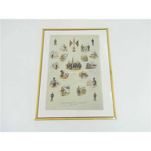 "THE ROYAL HIGHLAND FUSILIERS 1959-1984" FRAMED PRINT