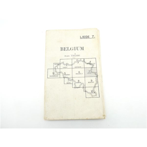 WWI CANADIAN / BRITISH TRENCH MAP OF BELGIUM