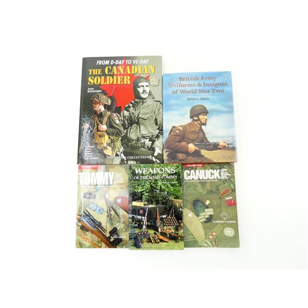 ASSORTED MILITARY UNIFORMS / EQUIPMENT BOOK LOT
