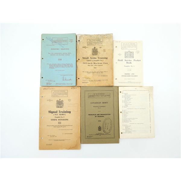 ASSORTED WWII CANADIAN / BRITISH MILITARY TRAINING MANUALS LOT