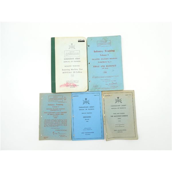 ASSORTED POST-WWII CANADIAN / BRITISH MILITARY TRAINING MANUALS LOT