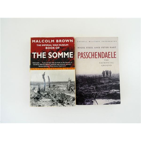 "THE SOMME" AND "PASSCHENDAELE" BOOK LOT