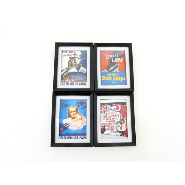 ASSORTED FRAMED REPRODUCTION VICTORY BOND / PROPAGANDA POSTERS LOT