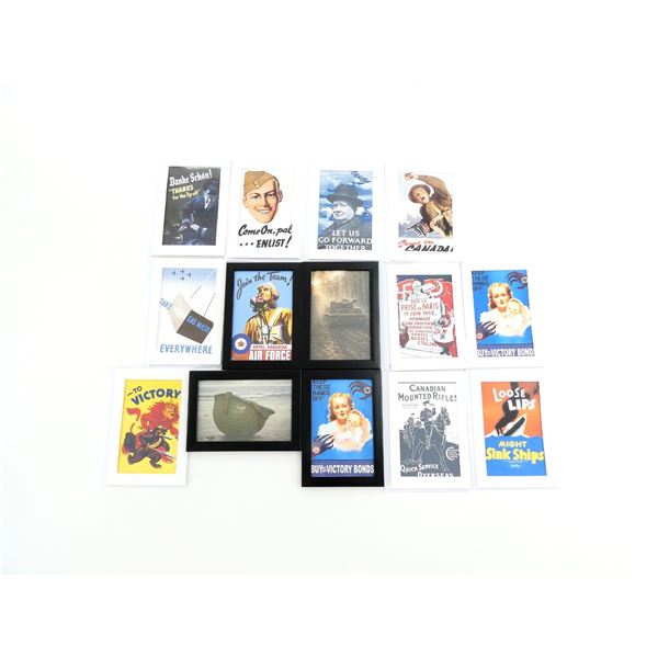 ASSORTED REPRODUCTION CARDS AND FRAMED POSTERS / PRINTS LOT