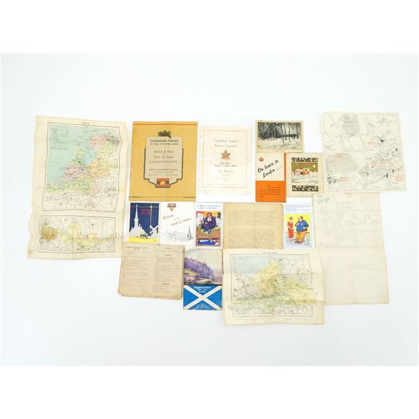 ASSORTED WWII ERA CANADIAN MILITARY IN EUROPE LOT