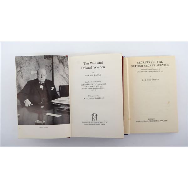 "THE WAR AND COLONEL WARDEN" AND "SECRETS OF THE BRITISH SECRET SERVICE" BOOK LOT