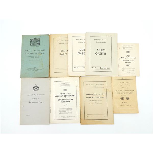 ASSORTED PRE-WWII / WWII MILITARY MANUALS LOT