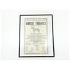 Image 1 : "SOCIETY FOR THE DETECTION OF HORSE THIEVES" FRAMED POSTER