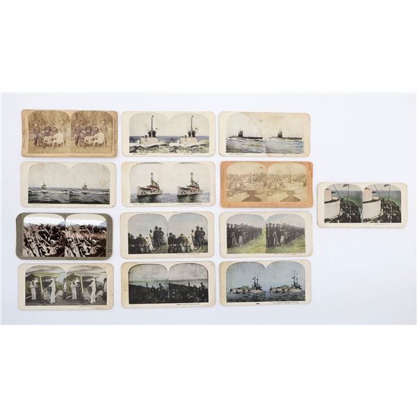 PRE-WWI / WWI ASSORTED MILITARY STEREO CARDS LOT