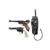 Image 1 : CROSMAN MARK I TARGET .22 CAL. PELLET AIR PISTOL AND CROSMAN SINGLE ACTION PELLET REVOLVER LOT
