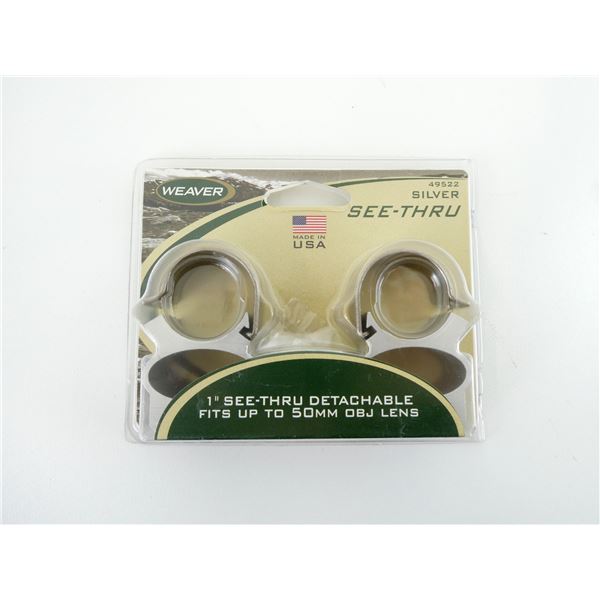 WEAVER 1" SEE-THRU SILVER RINGS