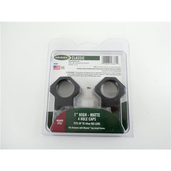 WEAVER CLASSIC 1" MATTE HIGH SKELETON RINGS