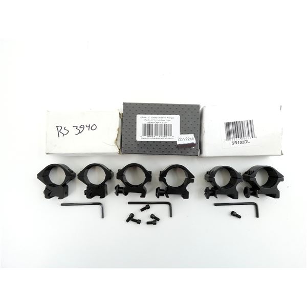 ASSORTED MAZZ OPTICS AND UNKNOWN RINGS LOT