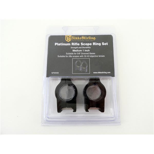 NIKKO STIRLING PLATINUM RIFLE SCOPE RING SET