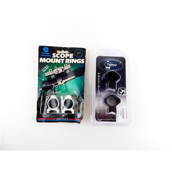 STOEGER AND TALLEY 1" SCOPE RINGS LOT