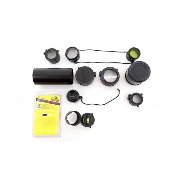 ASSORTED SCOPE LENS COVERS / ETC. LOT