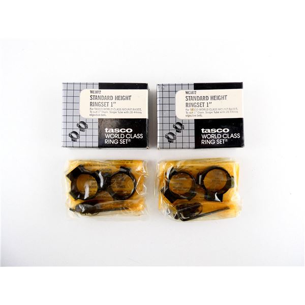 TASCO STD 1" WORLD CLASS RING SET LOT