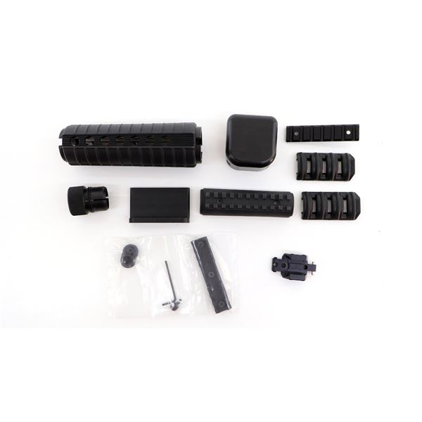 ASSORTED SCOPE RAILS AND TUFFORCE RAIL COVERS / ETC. LOT