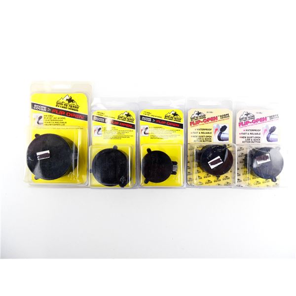 ASSORTED BUTLER CREEK SCOPE LENS COVERS LOT