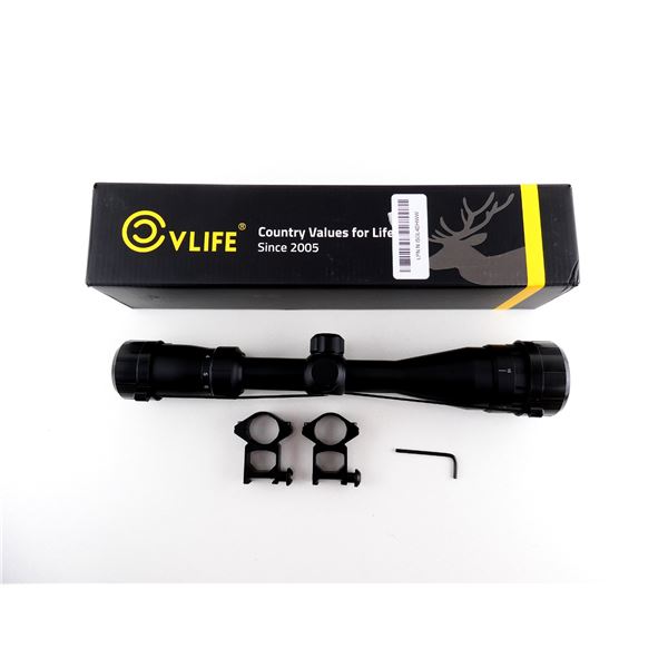 VLIFE 3-9X40MM SCOPE WITH 1" SEE-THRU RINGS