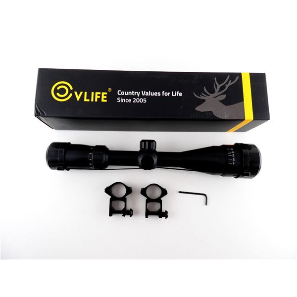 VLIFE 3-9X40MM SCOPE WITH 1" SEE-THRU RINGS