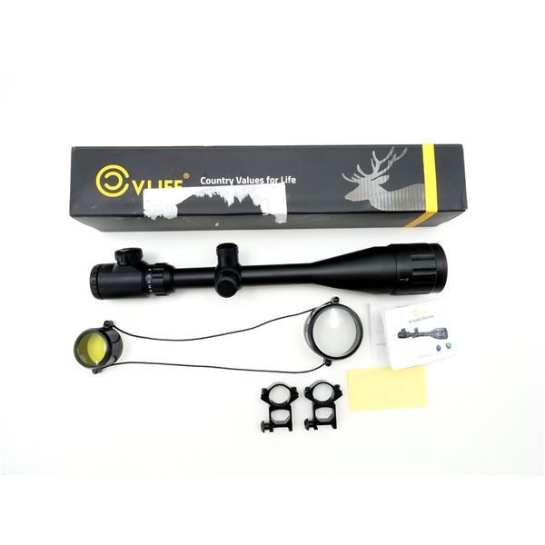 VLIFE 6-24X50MM ILLUMINATED SCOPE WITH 1" SEE-THRU RINGS
