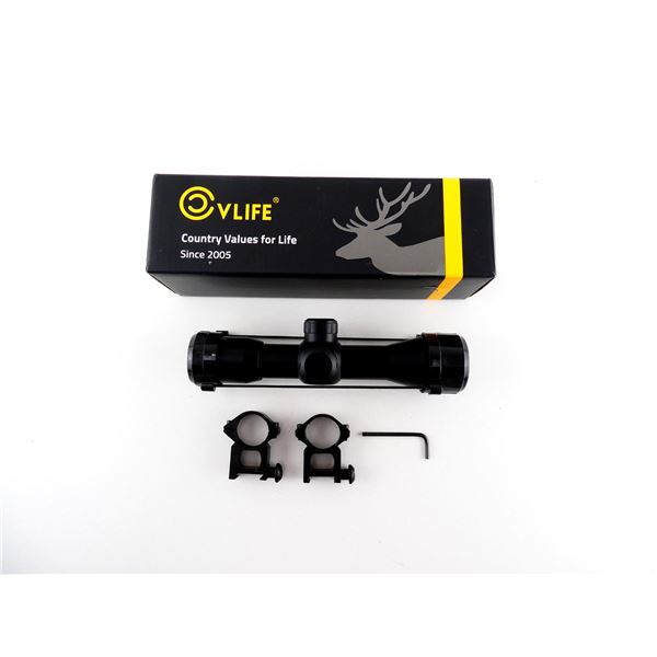 VLIFE 4X32MM SCOPE WITH 1" SEE-THRU RINGS