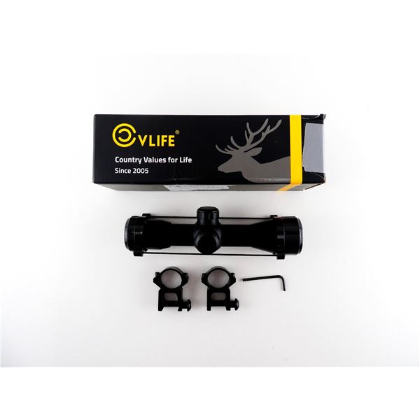 VLIFE 4X32MM SCOPE WITH 1" SEE-THRU RINGS