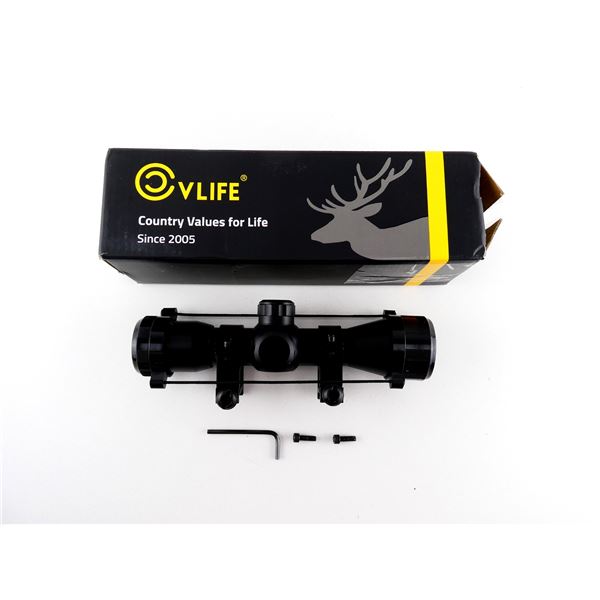 VLIFE 4X32MM SCOPE WITH 1" SEE-THRU RINGS