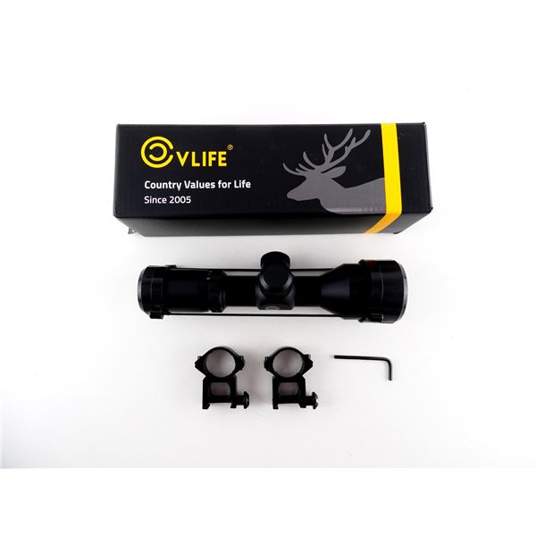 VLIFE 3-9X40MM SCOPE WITH 1" SEE-THRU RINGS