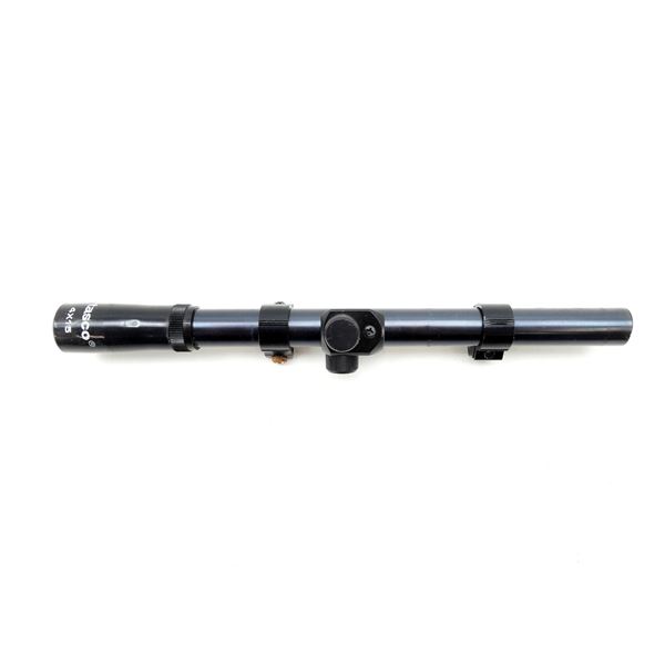 TASCO 4X15 SCOPE WITH ATTACHED RINGS