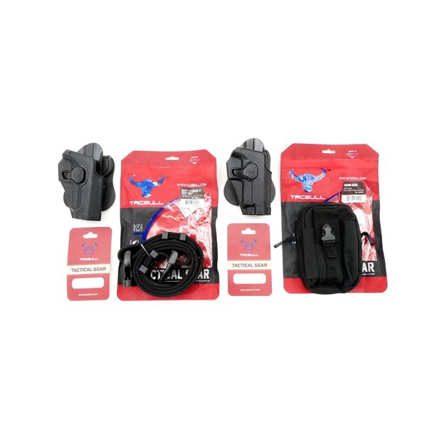 RIGHT-HANDED CYTAC HOLSTERS AND TACBULL TACTICAL GEAR LOT