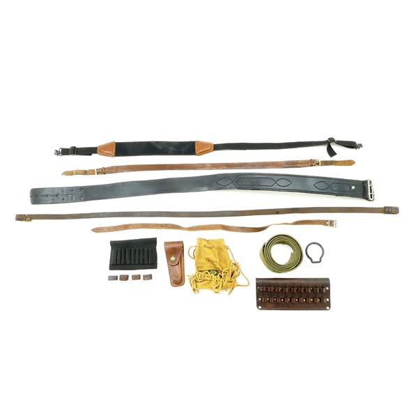 ASSORTED BELT / SLING / AMMO POUCH LOT